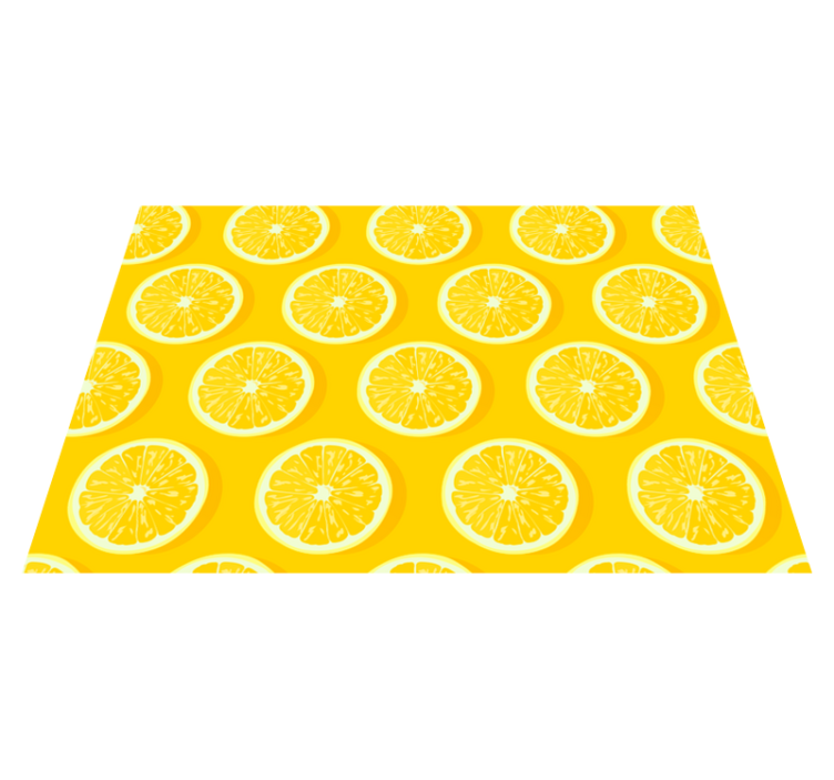 Tapis vinyle cuisine citrons tranchés - TenStickers