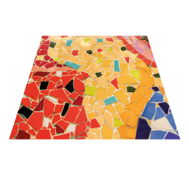 Tapis vinyle cuisine mosaïque céramique colorée - TenStickers