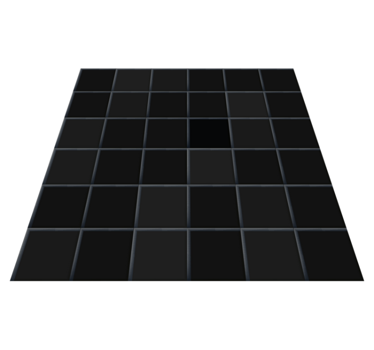 Tapis vinyle cuisine carreaux noirs petits - TenStickers