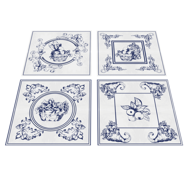 Tapis vinyle cuisine céramiques belges - TenStickers