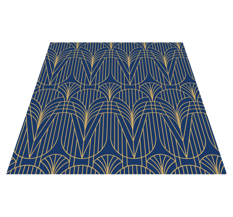 Tapis vinyle cuisine motif art déco avec détails dorés - TenStickers