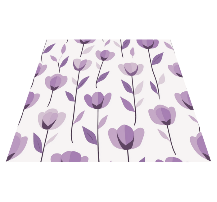Tapis vinyle cuisine motifs floraux - TenStickers