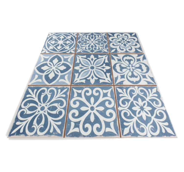 Tapis vinyle cuisine carreaux marocains - TenStickers
