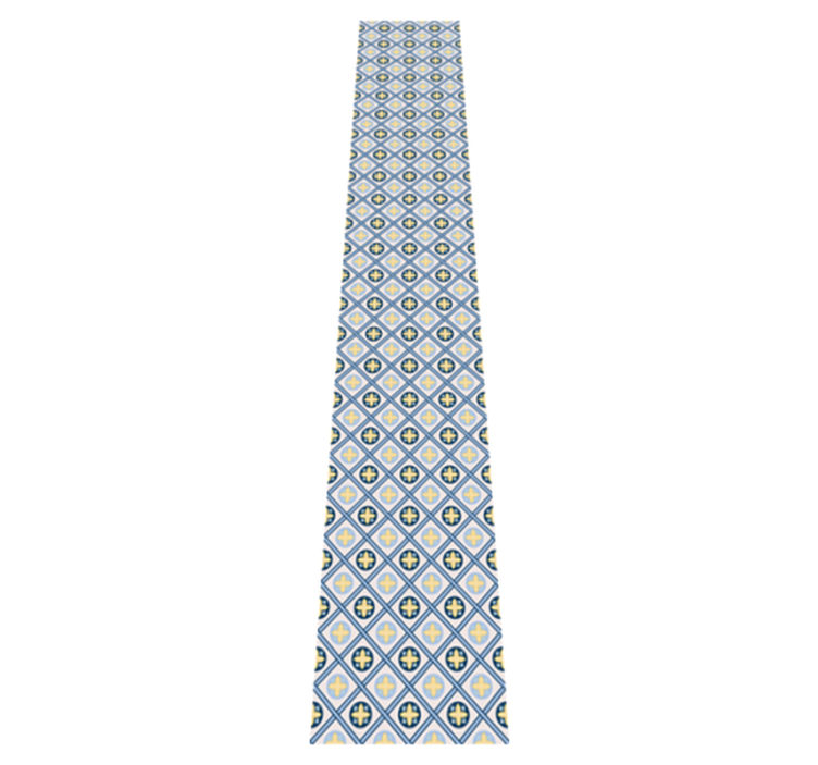 Tapis vinyle cuisine carreaux portugais bleu et jaune - TenStickers