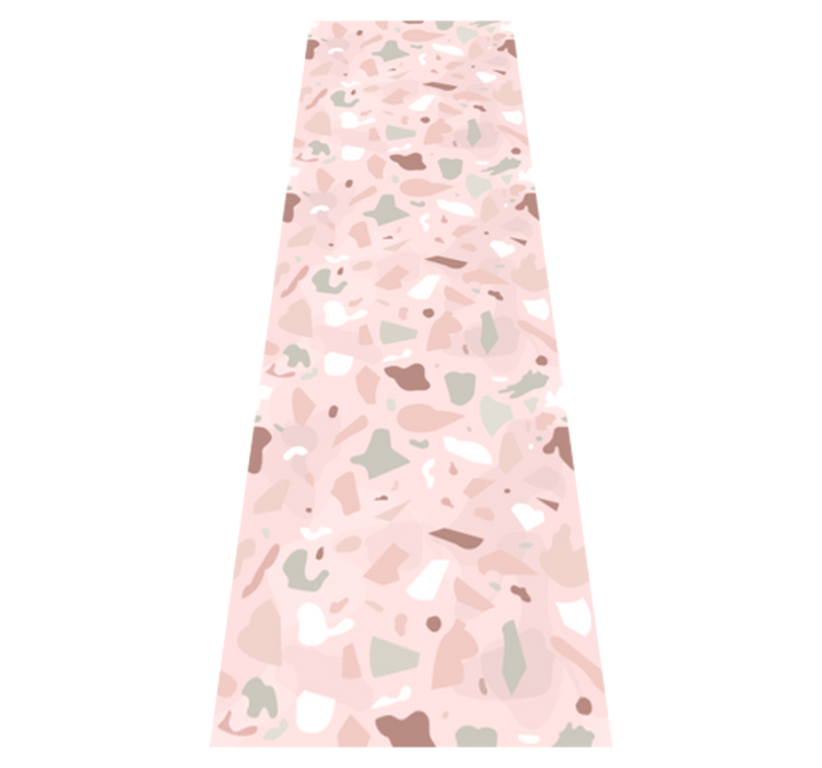 Tapis vinyle cuisine motif terrazzo nuances de rose - TenStickers