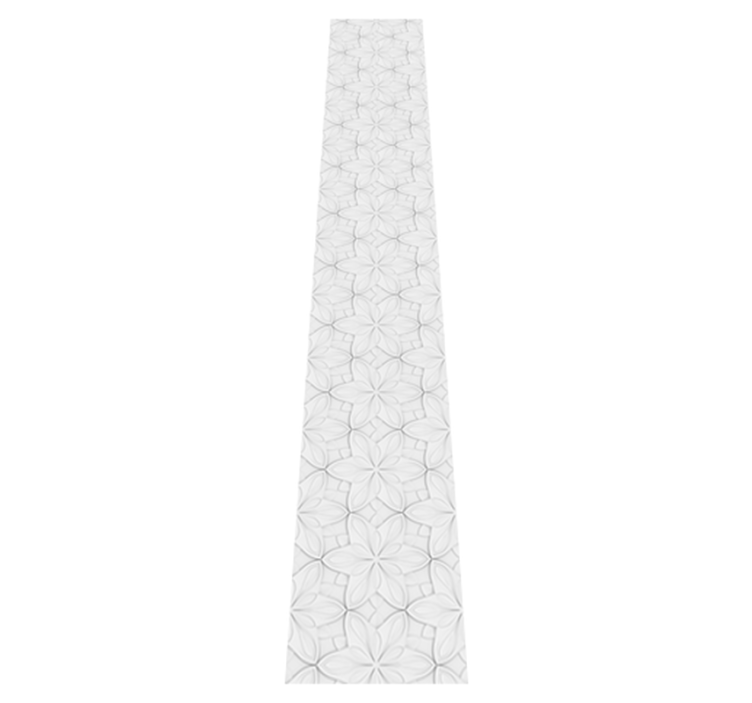 Tapis vinyle cuisine carreaux hexagonaux minimalistes fleurs - TenStickers