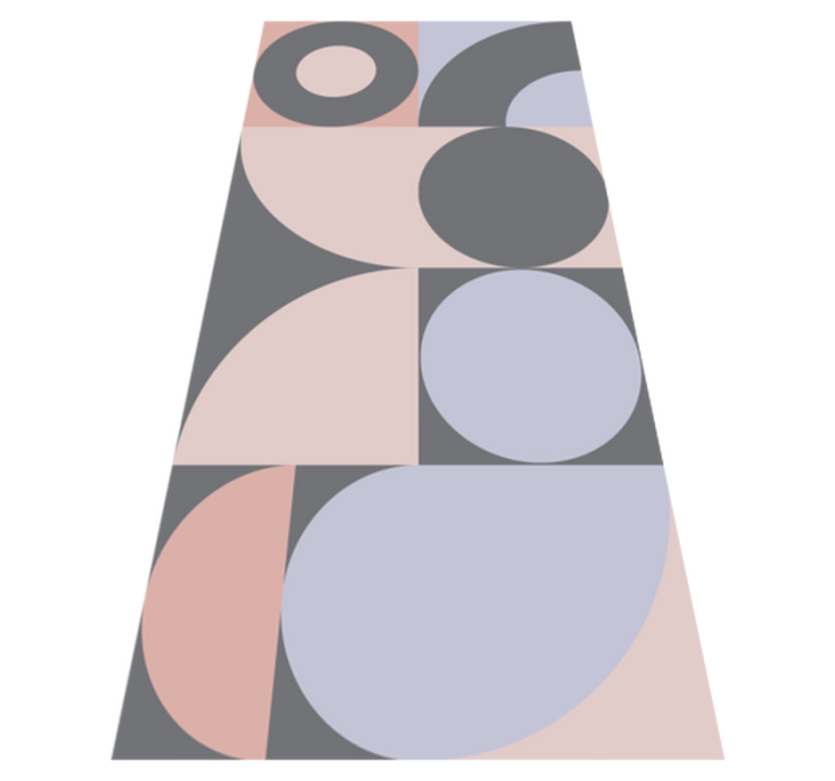 Tapis vinyle cuisine motif cercles géométriques - TenStickers