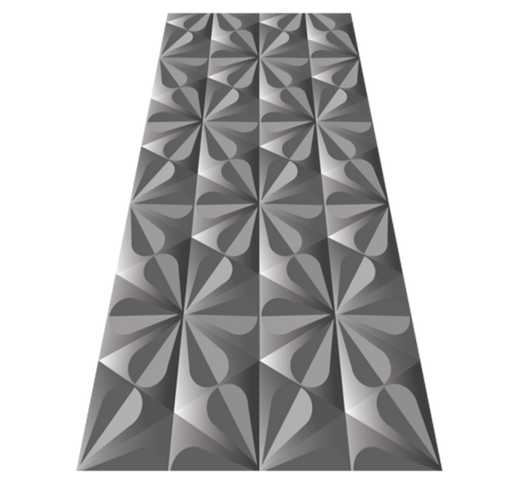 Tapis vinyle cuisine motif floral géométrique vintage - TenStickers