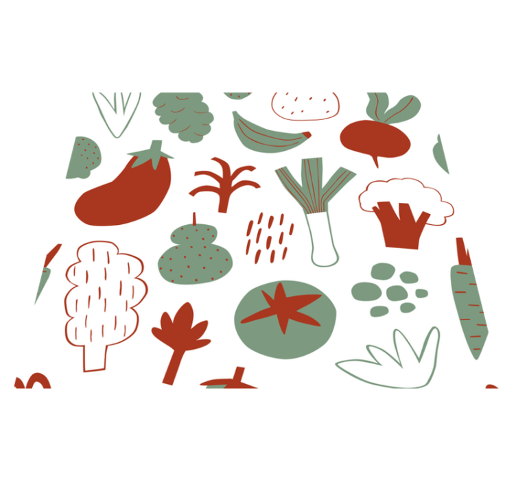 Tapis vinyle cuisine légumes colorés - TenStickers