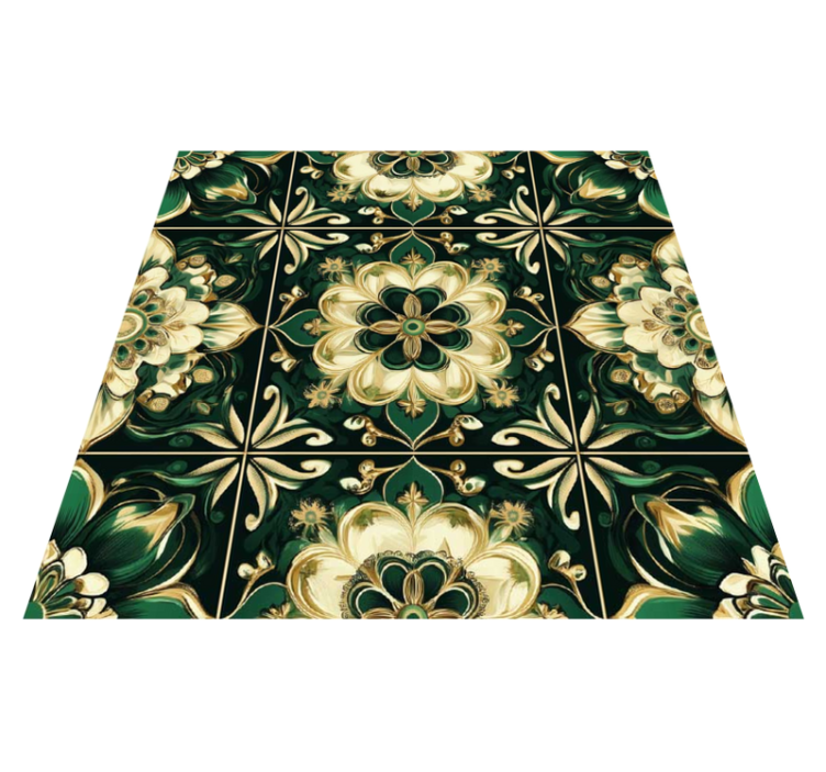 Tapis vinyle cuisine carreaux mosaïques botaniques - TenStickers