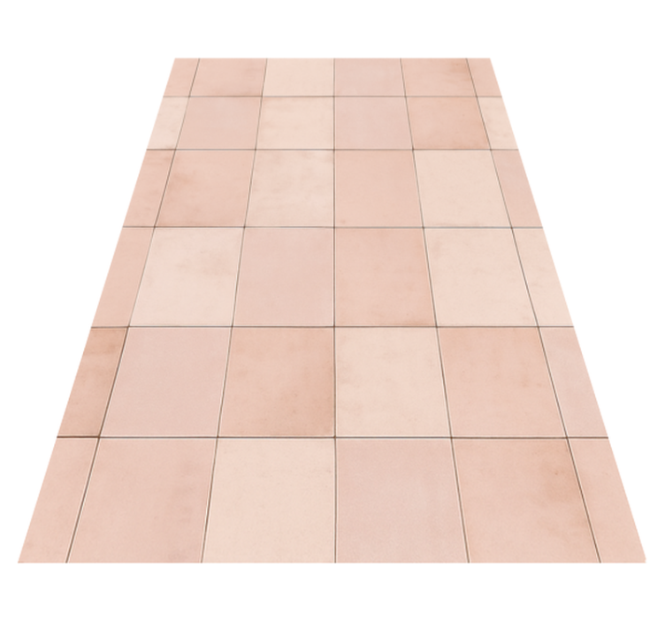 Tapis vinyle cuisine motif carreaux roses - TenStickers