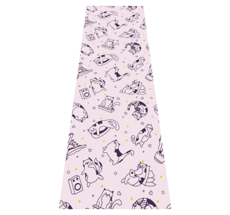 Tapis vinyle chambre motif groupe de musique chat - TenStickers