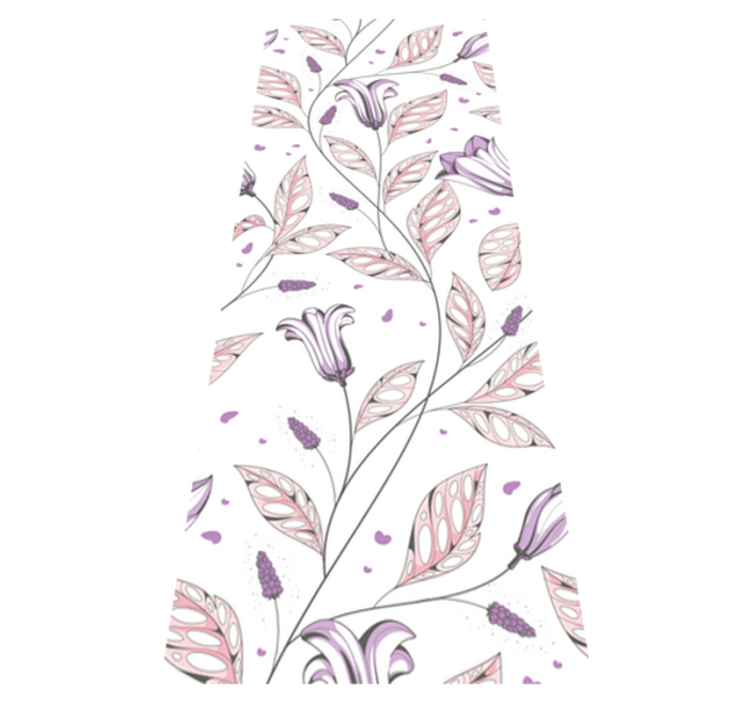 Tapis vinyle chambre motif tulipes élégantes violettes - TenStickers