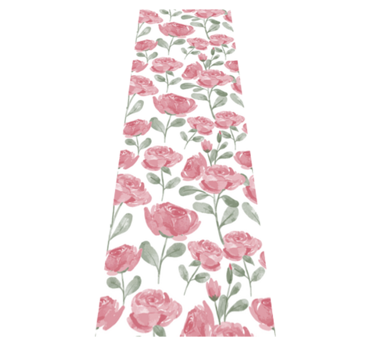 Tapis vinyle chambre motif rose vintage naturel - TenStickers