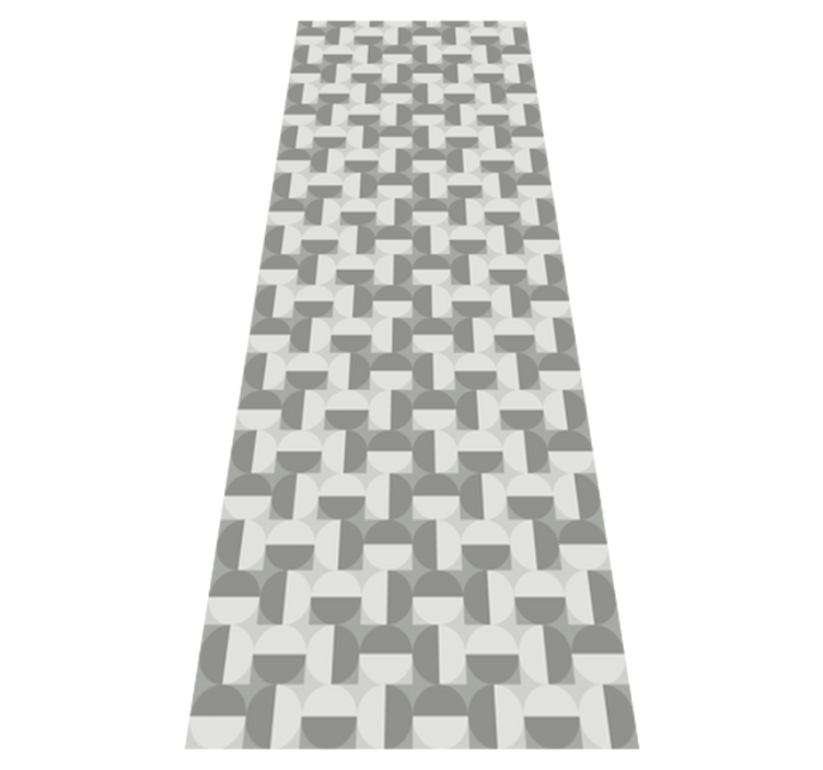 Tapis vinyle chambre motif cercles gris style nordique - TenStickers