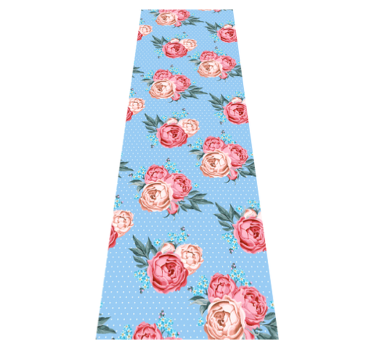 Tapis vinyle chambre style shabby chic à pois - TenStickers