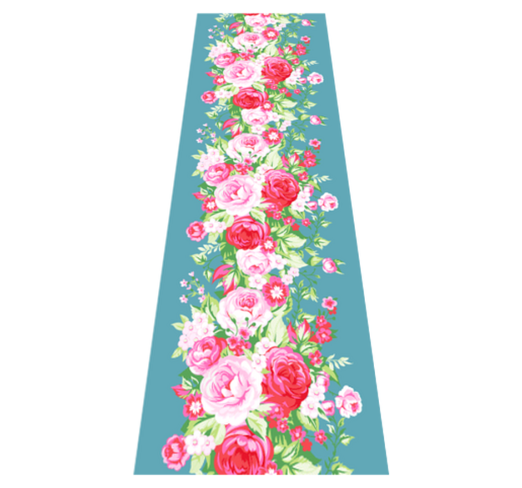 Tapis vinyle chambre motif turquoise shabby chic - TenStickers