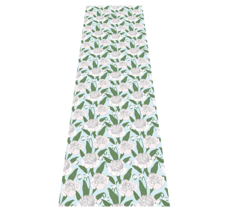 Tapis vinyle chambre motif fleurs blanches grandmillenial - TenStickers