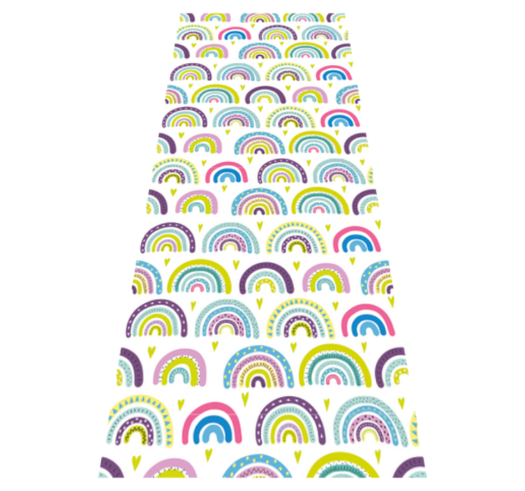 Tapis vinyle chambre motif arc-en-ciel coloré abstrait - TenStickers