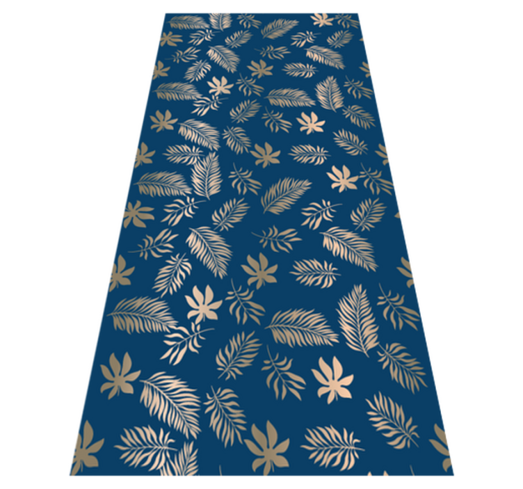Tapis vinyle chambre design floral bleu africain - TenStickers
