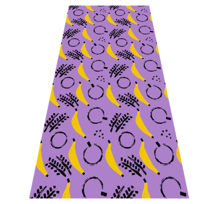 Tapis vinyle chambre design banane violette africain - TenStickers