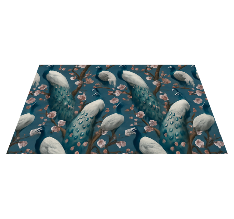 Tapis vinyle chambre paons Élégants et magnifiques - TenStickers