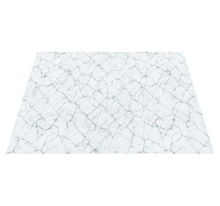 Tapis vinyle chambre marbre blanc fissuré - TenStickers
