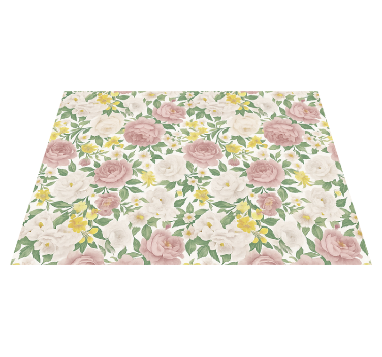 Tapis vinyle chambre motif botanique mystérieux fumé - TenStickers