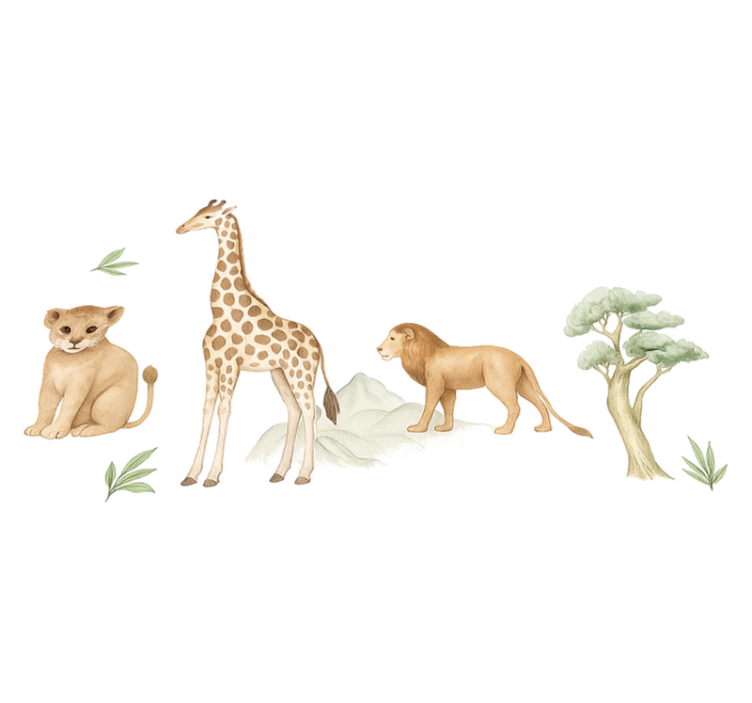 Tapis vinyle chambre savane apaisée - TenStickers