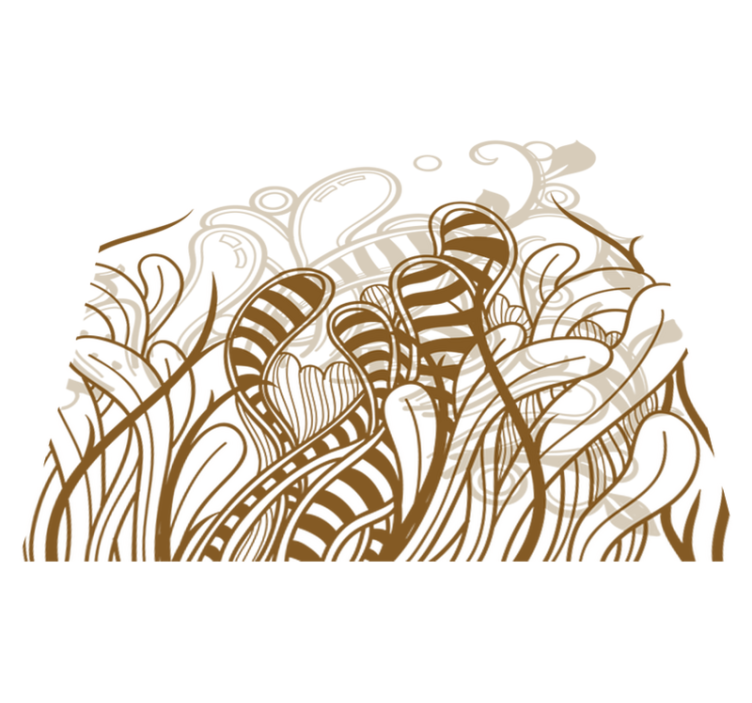Tapis vinyle chambre motifs de plantes abstraites - TenStickers