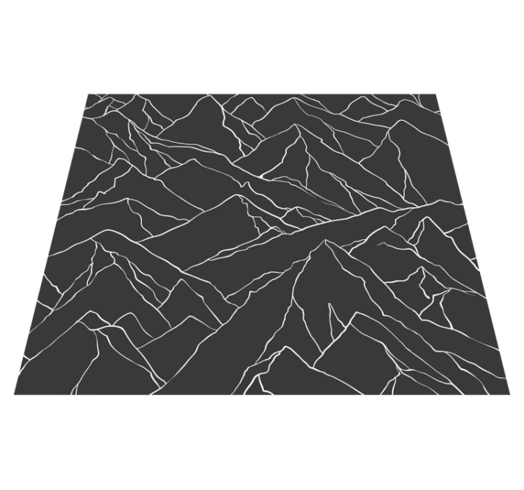 Tapis vinyle bureau silhouette de montagnes - TenStickers