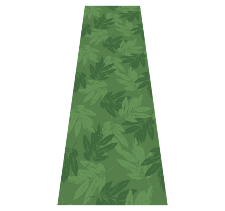 Tapis vinyle bureau motif feuilles vertes simples - TenStickers