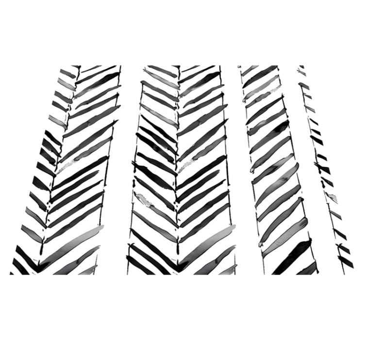 Tapis vinyle bureau design géométrique noir et blanc - TenStickers