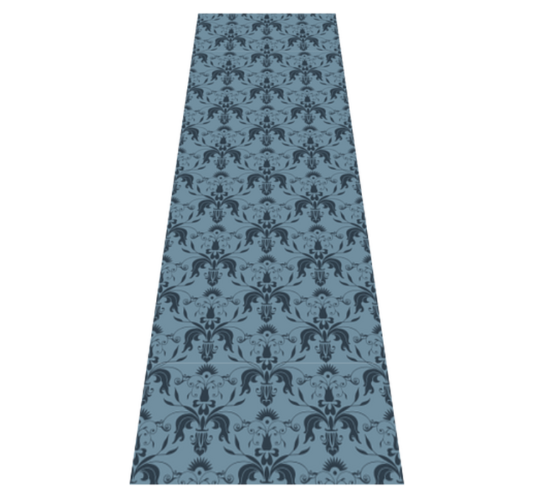 Tapis vinyle bureau formes fleuries - TenStickers