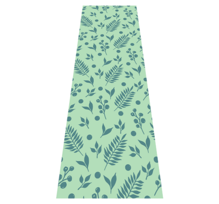 Tapis vinyle bureau feuilles vertes sur vert - TenStickers