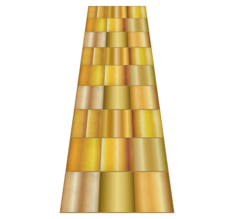 Tapis vinyle bureau blocs jaunes or - TenStickers