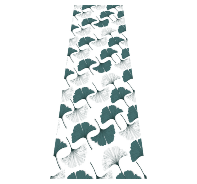 Tapis vinyle bureau motif de feuilles de ginkgo - TenStickers