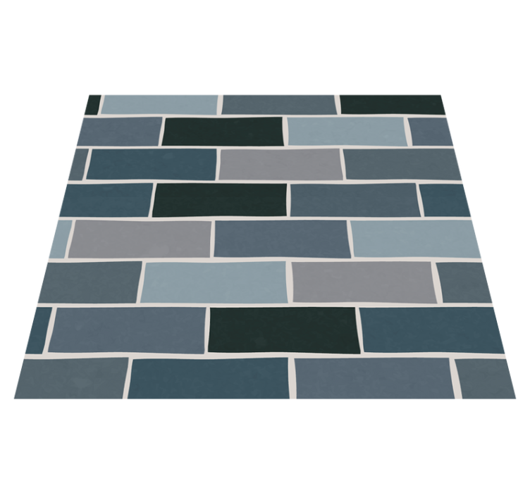 Tapis vinyle chambre briques grises ornementales - TenStickers