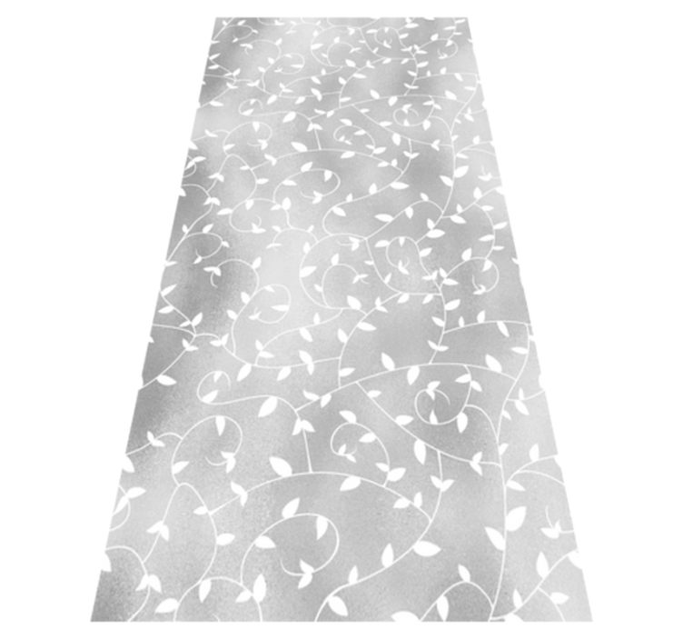 Tapis vinyle chambre branches d'arbre blanches et argent - TenStickers