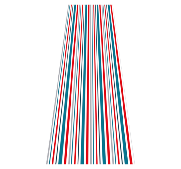 Tapis vinyle chambre design rayures rétro marine - TenStickers