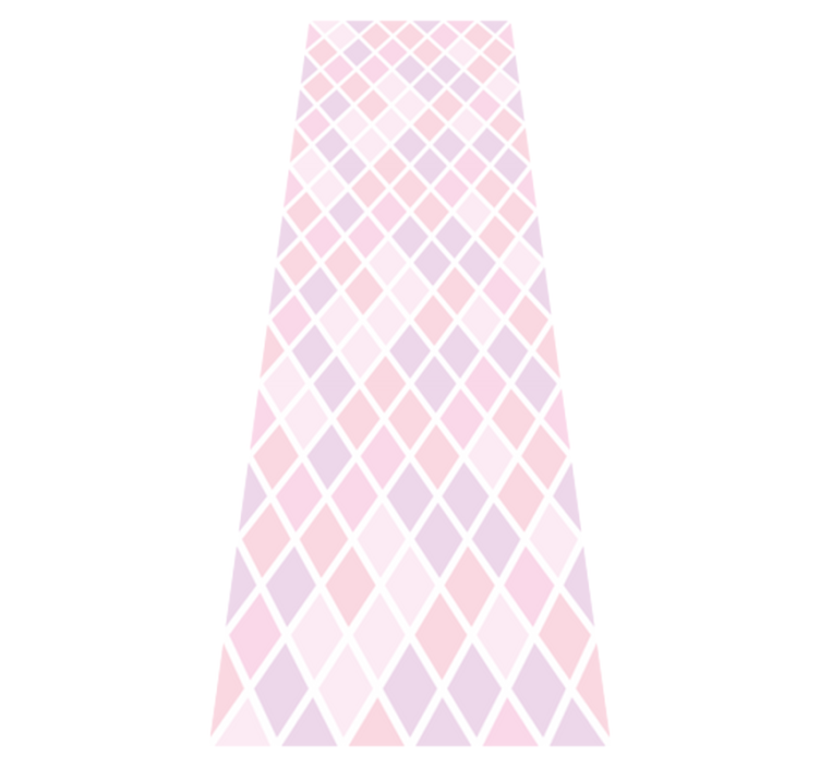 Tapis vinyle chambre design losanges roses et blancs - TenStickers