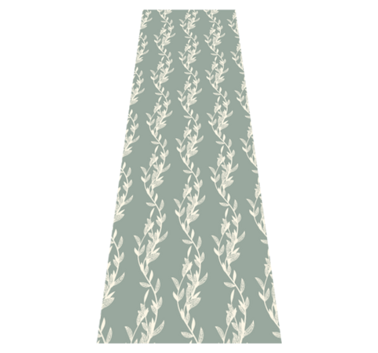 Tapis vinyle chambre style provençal feuilles sur brindilles - TenStickers