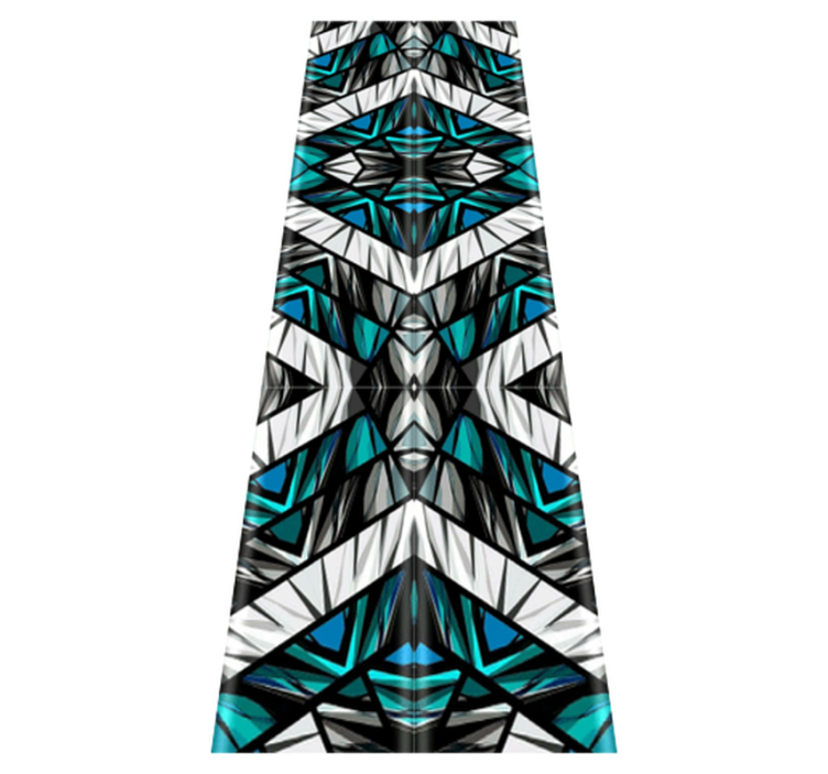 Tapis vinyle chambre graffiti noir bleu et blanc - TenStickers