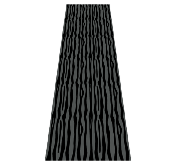 Tapis vinyle chambre rayures ondulées grises et noires - TenStickers