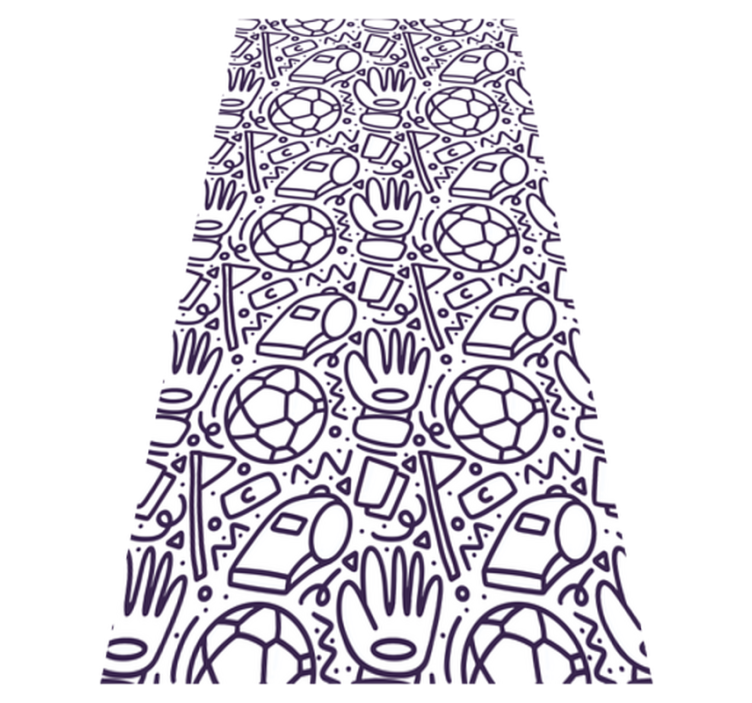 Tapis vinyle chambre design gribouillage sportif - TenStickers