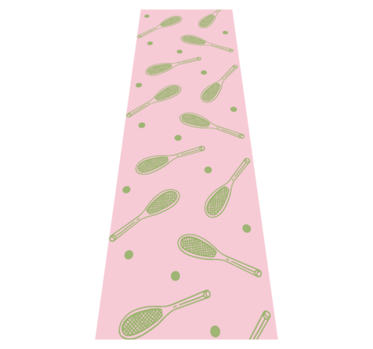 Tapis vinyle chambre motif raquettes de tennis seamless - TenStickers