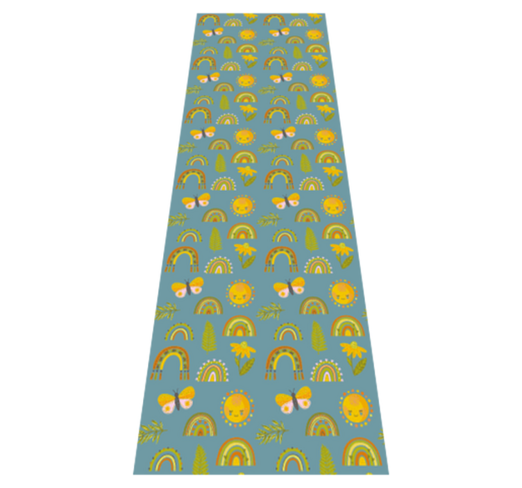 Tapis vinyle chambre motif dessiné à la main épais - TenStickers