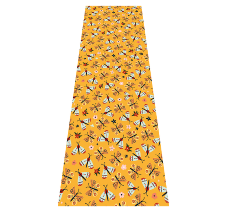 Tapis vinyle chambre papillons dessinés à la main - TenStickers