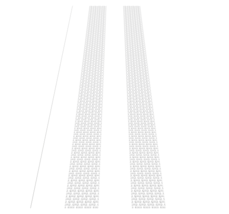 Tapis vinyle chambre rayures verticales blanches 3d - TenStickers