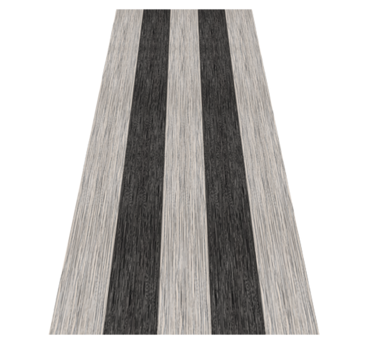 Tapis vinyle chambre effet bois noir et blanc - TenStickers